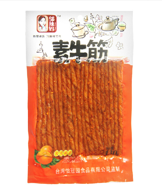 130g 邬辣妈 素牛筋 手工制作 天天补充豆制品 休闲麻辣零食 批发