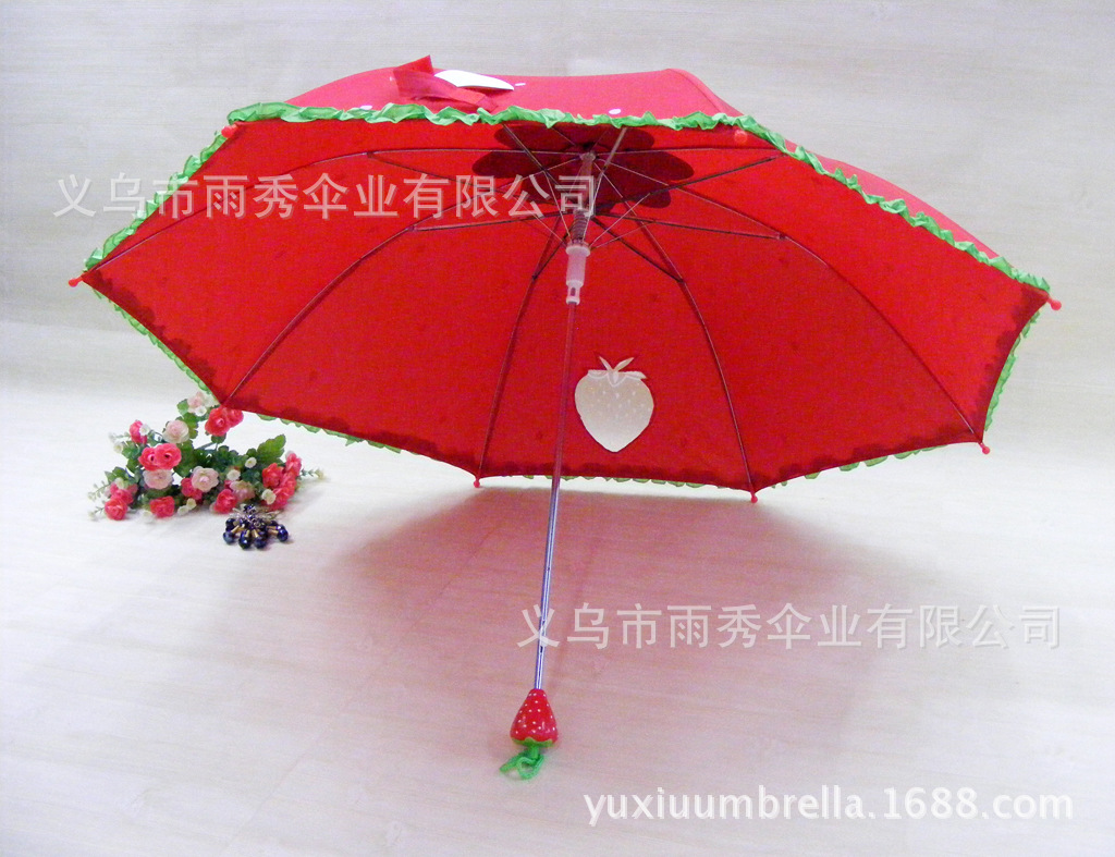 雨秀伞业 草莓伞 儿童伞 小孩伞