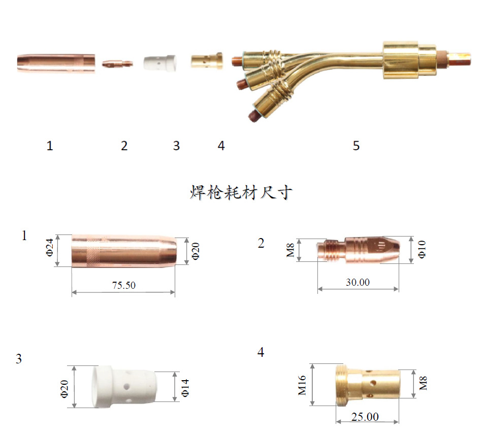 德国tbi原装配件robo7g焊枪气体分流器130p002019