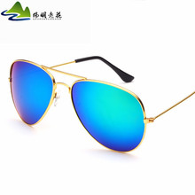 經典款反光彩膜太陽眼鏡批發 復古炫彩時尚太陽鏡 蛤蟆鏡墨鏡3026