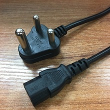 大南非電源線印度三插電源線品字尾小南非電源線插頭線純銅0.5