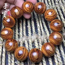 海南黃花梨佛珠手串 雙面蜘蛛紋黃花梨圓珠手鏈 海黃木料廠家