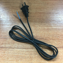 廠家供應1.5m中規電源線國標兩插尾部剝皮上錫2*0.75ccc認證全銅