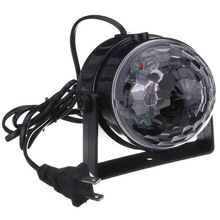 聲控LED迷你水晶魔球燈 KTV、酒吧RGB舞台閃光燈 3W旋轉水晶魔球