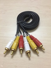 廠家批發3RCA-3RCA音視頻線 三蓮花頭AV線色差線三對三1.5米