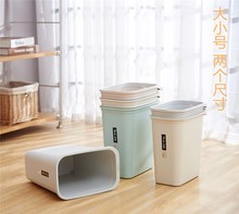 壓圈垃圾桶 環保衛生桶素雅室內收納桶塑料家居百貨用品