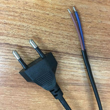 環保純銅歐規電源線廠家VDE認證兩圓插頭線AC電源線二圓柱歐標線