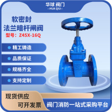 法蘭暗桿軟密封閘閥Z45X-16Q 彈性座軟密封華達暗桿法蘭閥門