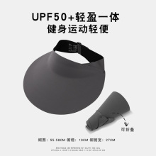 無痕防曬帽女防紫外線太陽帽夏季戶外運動大帽檐空頂可折疊遮陽帽