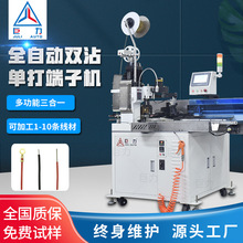 全自動雙頭沾錫機端子壓接機多功能電子線排線打端沾錫一體機廠家
