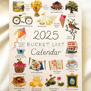 F؛ PREORDER 2025 Bucket List Calendar 2025  ՚v