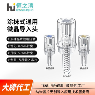 57納米塗抹式微晶導入頭納米晶片中胚層美容水光儀DL通用螺口大頭