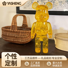 跨境網紅卡通暴力熊擺件客廳玄關桌面樹脂工藝品家居裝飾品擺件