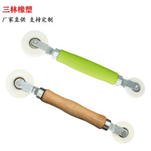 廠家直供貼LED線條輔助工具壓輪燈條安裝線5-8㎜滾輪木柄燈帶壓輪