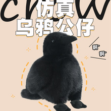 仿真毛絨玩具烏鴉公仔兒童陪伴玩偶烏鴉公仔仿真動物擺件紀念品