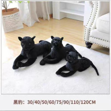 跨境新品仿真狗狗毛絨玩具黑豹公仔黑背斑點狗牧羊犬金錢豹羅威犬