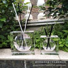 源頭廠家直銷香水瓶花瓶兩用水晶擺件時尚歐式家居軟裝設計圓孔瓶