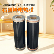 廠家直銷石墨烯變頻遠紅外發熱電熱膜家用建房加熱地暖發熱片