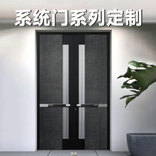 高端智能極簡精雕門別墅入戶大門自建房甲級裝甲門防盜大門鑄鋁門
