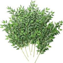 仿真沙棗葉綠植室內假花擺件人造綠植婚禮手捧花裝飾配材綠植批發