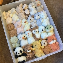原英jc卷毛動物玩偶可愛小豬企鵝公仔毛絨玩具婚禮拋灑娃娃八寸批