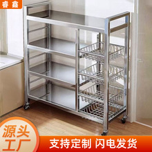 家用可移動置物架角落多層零食儲物架菜籃廚房微波爐鍋具收納架