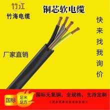 【竹海】充電樁電纜軟電纜RVV-3*16 3芯無氧銅國標軟護套電源線
