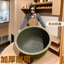 特大號一米外徑家用戶外復古樹脂鋁塑種鐵樹庭院養魚大口徑大花盆