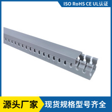 Pvc線槽機箱密齒電櫃走線槽耐溫阻燃方形線槽灰色H25*W25塑料線槽