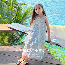 TUTU小象女童套裝2025春夏新款兒童流蘇開衫連衣裙親子純棉兩件套
