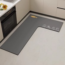 L型廚房地墊硅藻泥吸油吸水速干地毯防水防油免打理腳墊耐臟防滑