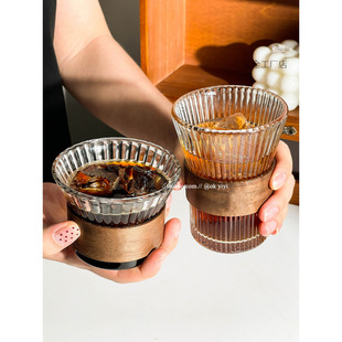 掛耳咖啡杯冰美式拿鐵杯子感家用透明玻璃水杯防燙茶杯高顏值飲具