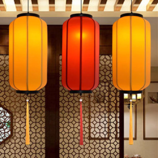 新中式仿古吊燈冬瓜火鍋店廣告印字戶外防水防曬羊皮大紅燈籠掛飾