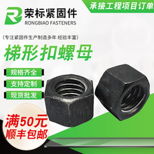 梯形扣螺母六角螺母Tr型螺帽方牙粗牙螺母M12-M100梯形牙螺絲母