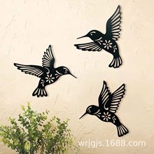 跨境蜂鳥牆面剪影Metal hummingbird wall art decor鐵藝工藝品