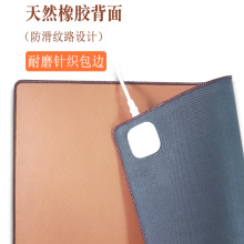 加熱暖手鼠標墊批發 PU皮革發熱辦公桌墊防水絕緣發熱鼠標墊鎖邊