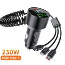 車載手機充電器一拖三超級快充點煙器轉換插頭鋁合金車充汽車用品