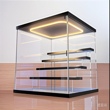 盲盒收納盒可串聯展示架手辦玩具防塵亞克力透明手辦展示盒跨境