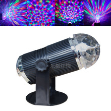 迷你水晶魔球燈舞台燈蹦迪燈聲控自走激光旋轉家用七彩燈直播燈