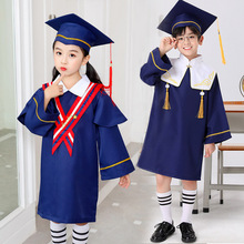 新款兒童學士服博士服帽幼兒園畢業照服裝兒童畢業禮服畢業袍學士
