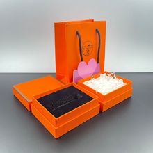 ins愛馬風口紅包裝橙盒情人禮品袋香水禮盒唇膏化妝品包裝盒批發