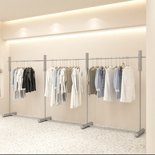服裝店展示架加粗不銹鋼落地式掛衣架男女裝店中島陳列道具貨架