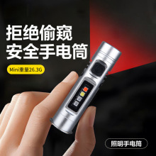 多功能全鋁合金迷你鑰匙帽夾長續航便攜工作燈應急照明露營手電筒