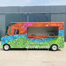 電動大卡多功能咖啡奶茶移動餐廳四輪商用汽車餐廳擺攤車