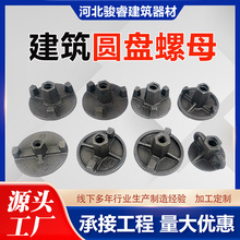 模板配件圓盤螺母翼型螺母埋件板對拉連接模板圓盤螺母現貨
