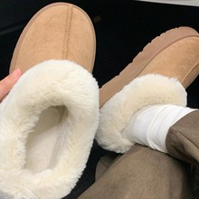 現貨！新款厚底保暖雪地靴棉鞋棉拖防滑防水女款東北可穿！