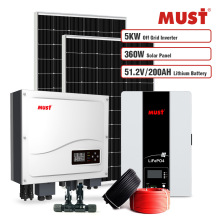 MUST光伏系統5KW混合並離網太陽能逆變器配套電池光伏板廠家直供