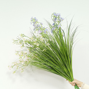 仿真蘆葦花把束人造花瑞香草仿真綠植裝飾多色可選假花材綠植裝飾
