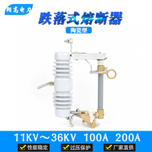 朗高高壓熔斷器保險RW12型100A200A戶外11-36KV 陶瓷跌落式熔斷器