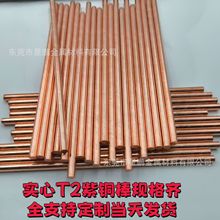 東莞實心優質環保紅銅圓棒 高純T2電極銅柱實驗DIY高導熱小紫銅棒